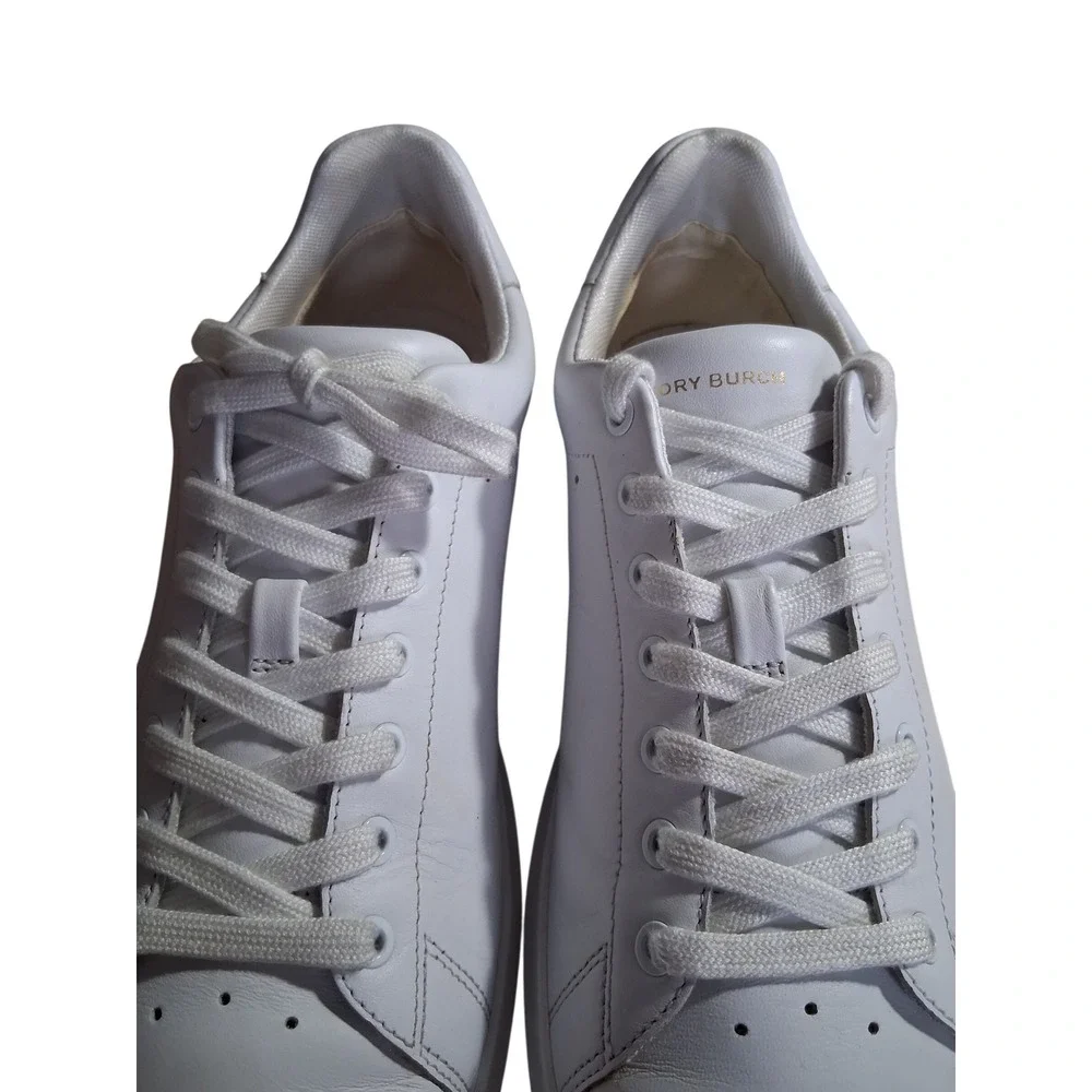 Tory‎ Burch Howell Court Titanium White Womens Size 11 Preppy Luxury Sneakers